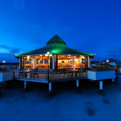 Among Maldives' biggest resorts, it has a private beach and award-winning spa.